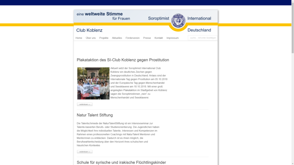 si club koblenz.de category projekte FullHD